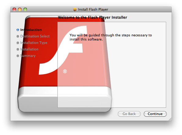 mac websites prompt for flash player already installed